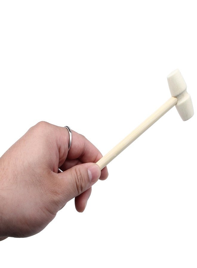 Litoexpe 12pcs Mini Wooden Hammers, Crab Lobster Wooden Mallets, Natural Hardwood Wood Hammer Pounding Tool for Seafood, Shellfish, Breakable Chocolate Heart (40 * 13mm） - Image 3